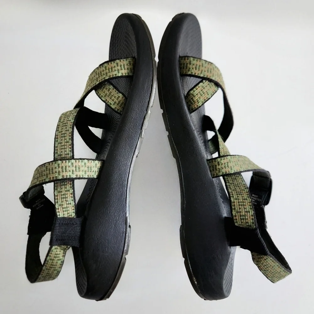 Chaco Sport Sandals Green & Black, Waterproof No-Slip Vibram Grip Soles, Mens 9